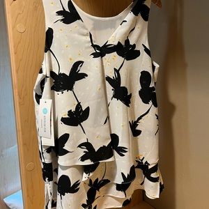 Cooper &Ella Double layer sleeveless dressy tank top with tags